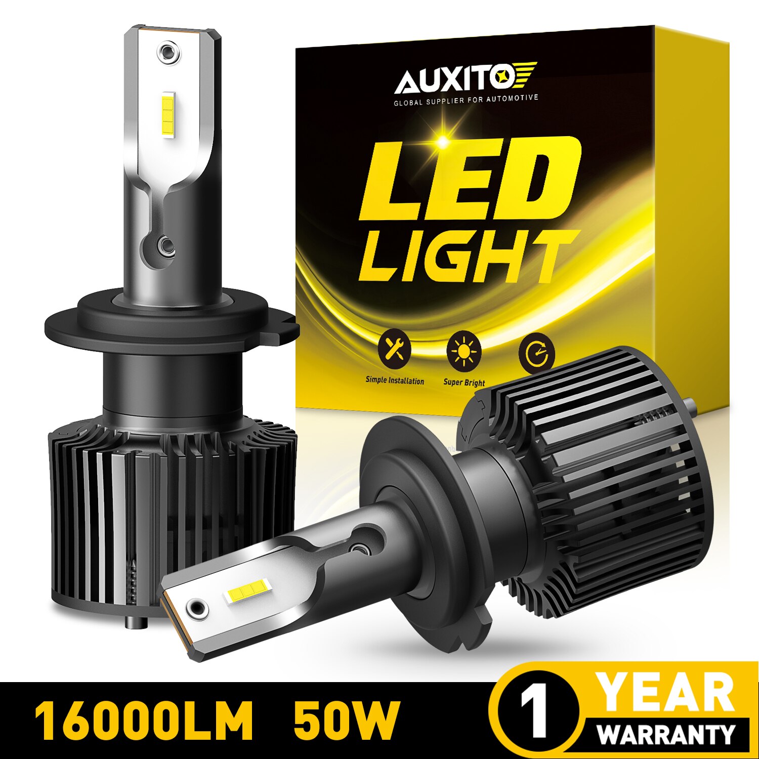 AUXITO-H4 LED Ʈ, H1 H7 LED CANBUS ڵ..
